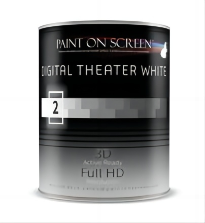 벽 롤 또는 스프레이에 전망 화면 페인트 밝은 회색 색상 디지털 극장 흰색